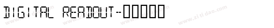 Digital Readout字体转换